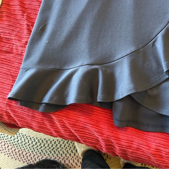 J.Jill Ponte Ruffle Navy Blue Dress. Size Small. - Picture 9 of 15